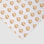 Witte en gouden kerstversieringen tissuepapier (Detail)