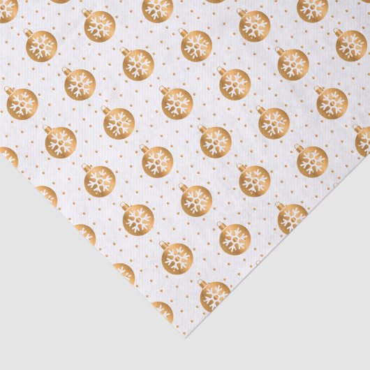 Witte en gouden kerstversieringen tissuepapier (Detail)