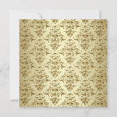 Witte en gouden kruisdoop kaart (Achterkant)