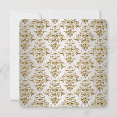 Witte en gouden kruisdoop kaart (Achterkant)