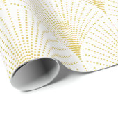 Witte en gouden kunst-deco naadloze patronen cadeaupapier (Rol Hoek)