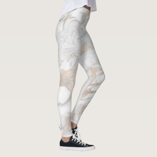 Witte en gouden Leggings (Rechts)