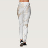 Witte en gouden Leggings (Achterkant)