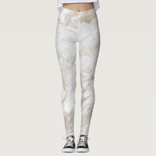 Witte en gouden Leggings