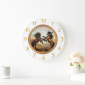 Witte en gouden lijsten paarden grote klok (Huis)