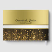 Witte en gouden lint en rode Folie Gastenboek (Achterkant)