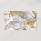 Witte en gouden marmer-gastkaart plaatskaartje (Achterkant)