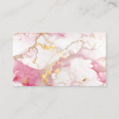 Witte en gouden marmer-gastkaart plaatskaartje (Achterkant)