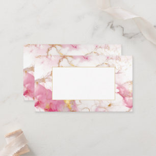 Witte en gouden marmer-gastkaart plaatskaartje