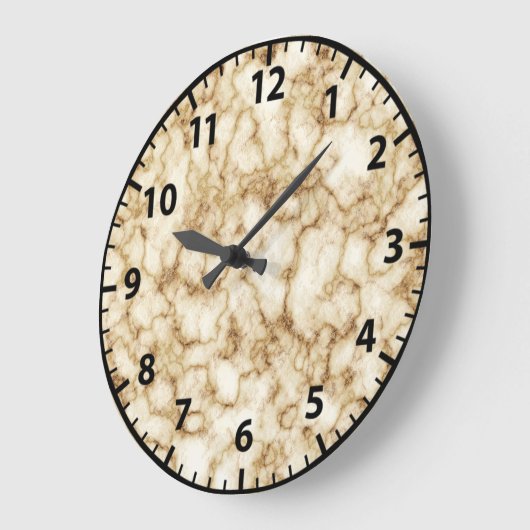 Witte en gouden marmer graniet wandklok (Hoek)