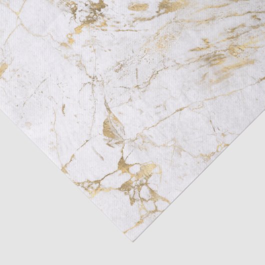 Witte en gouden marmer tissuepapier (Detail)
