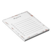 Witte en gouden marmer-to-do-Notitieblok Notitieblok (Schuin)