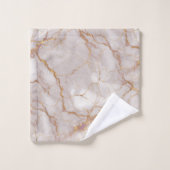 Witte en gouden marmertextuur bad handdoek (Wasdoekje)