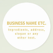 Witte en gouden multifunctionele objecten ronde sticker