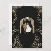 Witte en gouden Nikkah-uitnodiging Digitaal Islami Kaart (Achterkant)