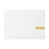 Witte en gouden olietestomp rond Uitnodigde labels Adreslabel Wikkel (Achterkant)