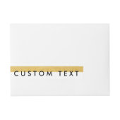 Witte en gouden olietestomp rond Uitnodigde labels Adreslabel Wikkel (Voorkant)