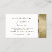 Witte en gouden Ornamenten Golden Glitter Ornament Visitekaartje (Achterkant)