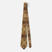 Witte en gouden paisley diamant 3D-stijl stropdas (Voorkant)