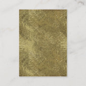 Witte en gouden Peacock Feather Enclosure Kaart (Achterkant)