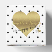 Witte en gouden polka stippen partij gunst dozen bedankdoosjes (Bovenkant)