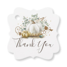 Witte en gouden pompoenen dank je voor het najaar