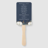 Witte en gouden pompoenen herfst bruiloft programm handwaaier (Achterkant)