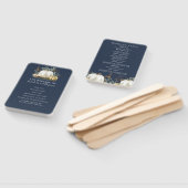 Witte en gouden pompoenen herfst bruiloft programm handwaaier (Niet-gemonteerd)