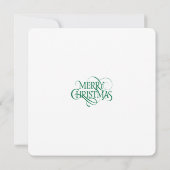 Witte en gouden rendier platte wenskaart kaart (Achterkant)