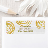 Witte en gouden Rozen Moderne Vrijgezellenfeest Etiket (Insitu)