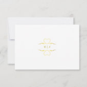 Witte en gouden RSVP kaart (Achterkant)