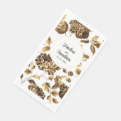 Witte en gouden  sinaasappelwijn servet (Hoek)