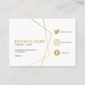 Witte en gouden sociale media visitekaartje (Voorkant)