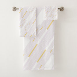 Witte en gouden standaard washandset bad handdoek