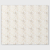 Witte en gouden Stippen van Glitter City Verpakkin Cadeaupapier (Vlak)