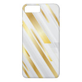 Witte en gouden strepen Case-Mate iPhone case (Achterkant)