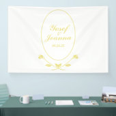 Witte en gouden trouwbanner spandoek (Beurs)