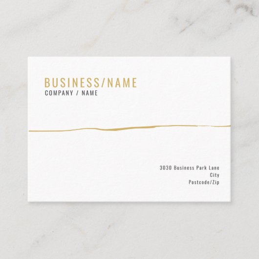 Witte en gouden visitekaartje (Voorkant)