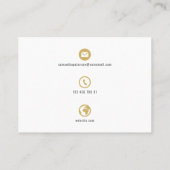 Witte en gouden visitekaartje (Achterkant)