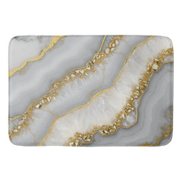 Witte en Gouden Vloeibare Maansteen Gepersonalisee Badmat