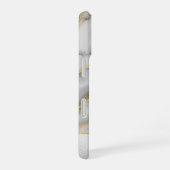 Witte en Gouden Vloeibare Maansteen Gepersonalisee iPhone 16 Hoesje (Rechterkant)