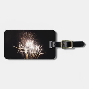 Witte en gouden vuurwerk I Patriotische viering Bagagelabel