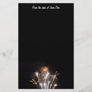 Witte en gouden vuurwerk I Patriotische viering Briefpapier