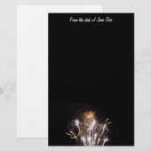 Witte en gouden vuurwerk I Patriotische viering Briefpapier (Voorkant / Achterkant)