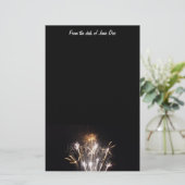 Witte en gouden vuurwerk I Patriotische viering Briefpapier (Staand voorkant)