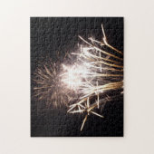 Witte en gouden vuurwerk I Patriotische viering Legpuzzel (Verticaal)