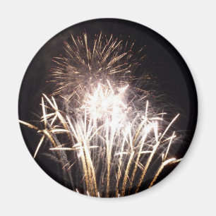 Witte en gouden vuurwerk I Patriotische viering Magneet