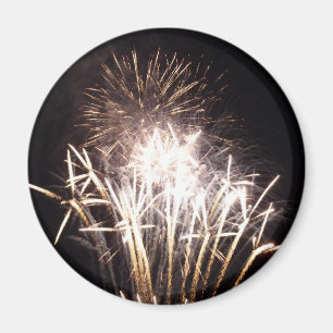 Witte en gouden vuurwerk I Patriotische viering Magneet