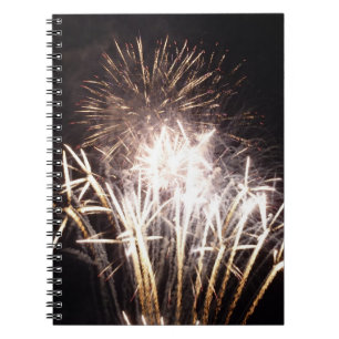 Witte en gouden vuurwerk I Patriotische viering Notitieboek