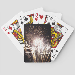Witte en gouden vuurwerk I Patriotische viering Pokerkaarten